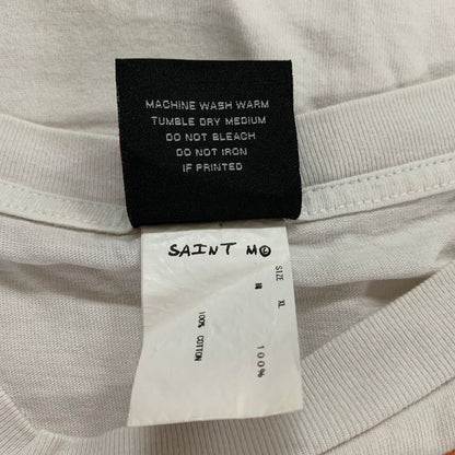 美品◆セントマイケル Tシャツ SMプリント 21AW サイズXL メンズ ホワイト SAINT MICHAEL 【AFB19】