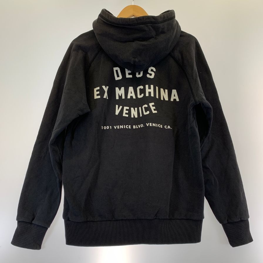 美品◆デウス エクス マキナ スウェットパーカー ブラック サイズS DEUS EX MACHINA 【AFB16】