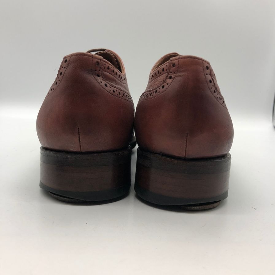 ジェイ エー ラミス フルブローグ カーフ メンズ バーガンディ サイズUK6.5 J.A.Ramis 約25.0cm【PTM2】
