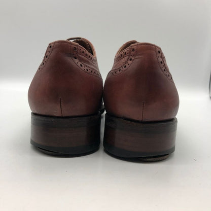ジェイ エー ラミス フルブローグ カーフ メンズ バーガンディ サイズUK6.5 J.A.Ramis 約25.0cm【PTM2】