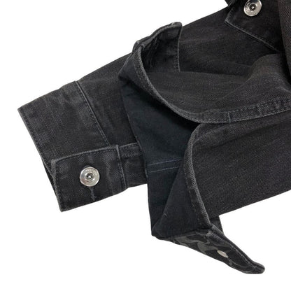 美品◆コーチ デニムジャケット シグネチャー 馬車金具 ブラック レディース サイズ4 COACH 【AFB30】