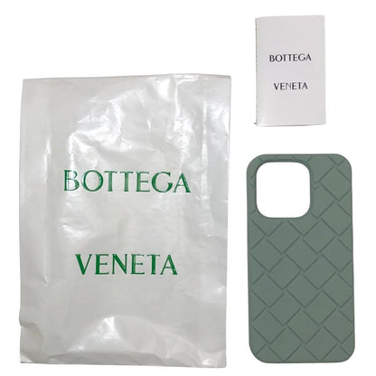 ボッテガヴェネタ iPhoneケース iPhone15Pro ラバー イントレチャート グリーン系 BOTTEGA VENETA【AFI27】【中古】
