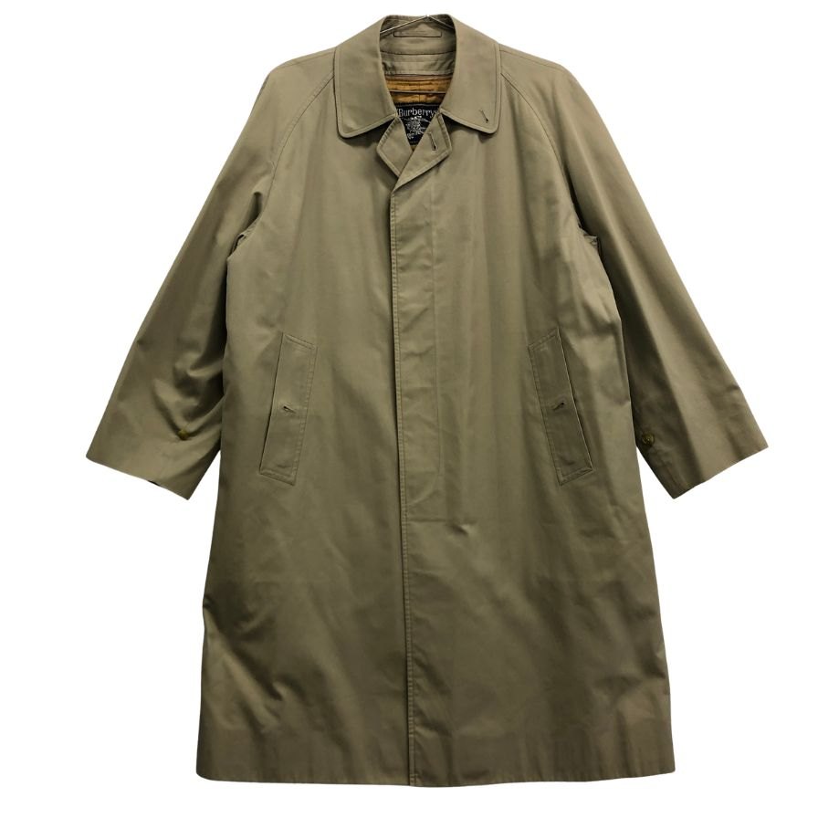 美品◆バーバリー バルカラーコート 90年代 旧タグ ライナー付き カーキ メンズ サイズ165 Burberry 【AFF22】