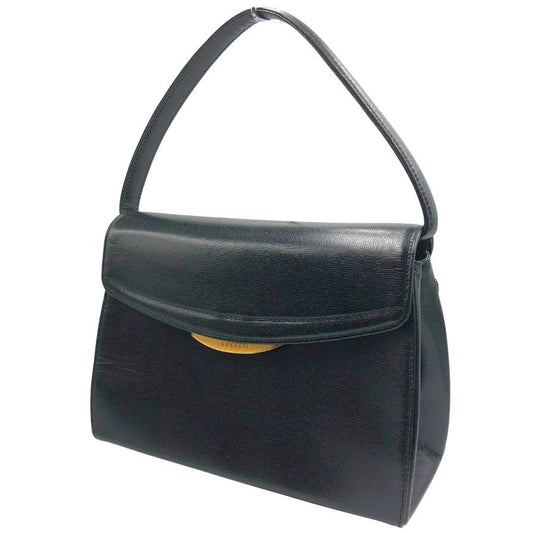 ウンガロ バッグ レザー ショルダー フォーマル ゴールド金具 ブラック Ungaro【AFE6】