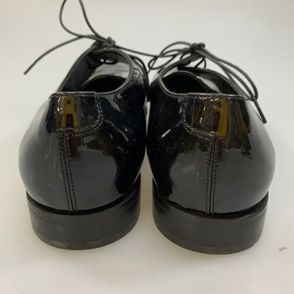 サルバトーレフェラガモ  レザーシューズ プレーントゥ エナメル ブラック サイズ 7.5EE SalvatoreFerragamo 約25.5cm【AFC42】