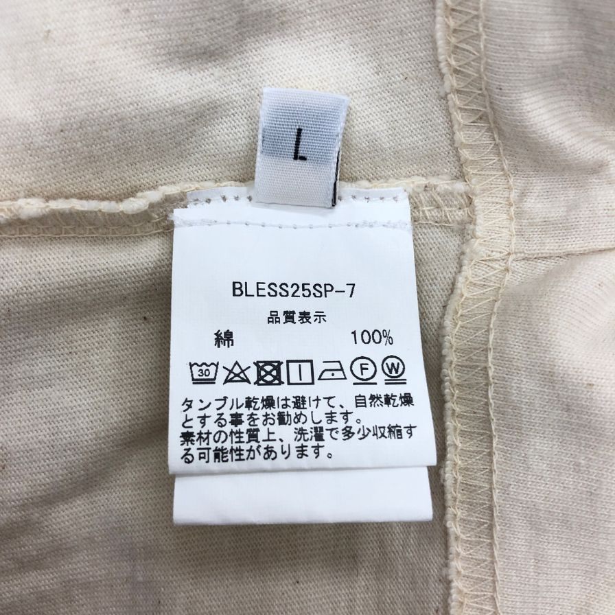 極美品◆ブレス Tシャツ BLESS25SP-7 アイボリー サイズL BLESS 【AFB40】