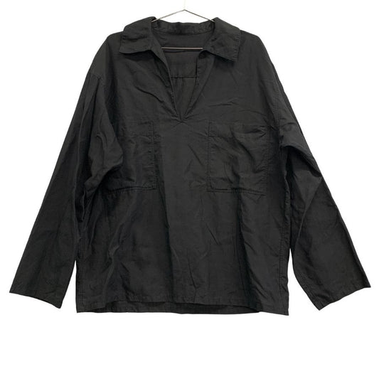 美品◆シンヤオフィシャル プルオーバー リネンシャツ ブラック メンズ サイズ3 SHINYA OFIFCIAL 【AFB35】