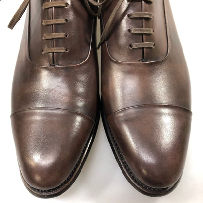 シェットランドフォックス レザーシューズ プレーントゥ デューク 055F ブラウン メンズ サイズ8.5 SHETLAND FOX 約26.5cm【AFC4】