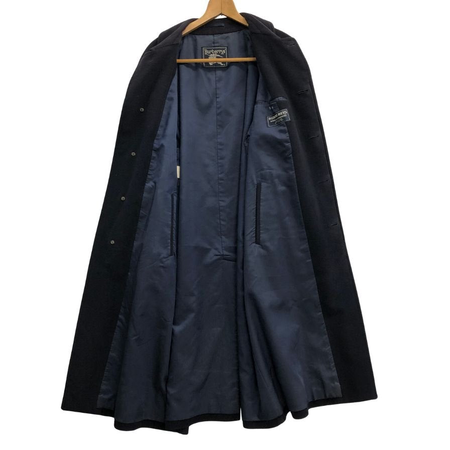 中古◆バーバリー バルカラーコート 90年代 旧タグ ウール×カシミヤ ネイビー メンズ サイズ180  Burberry 【AFF20】