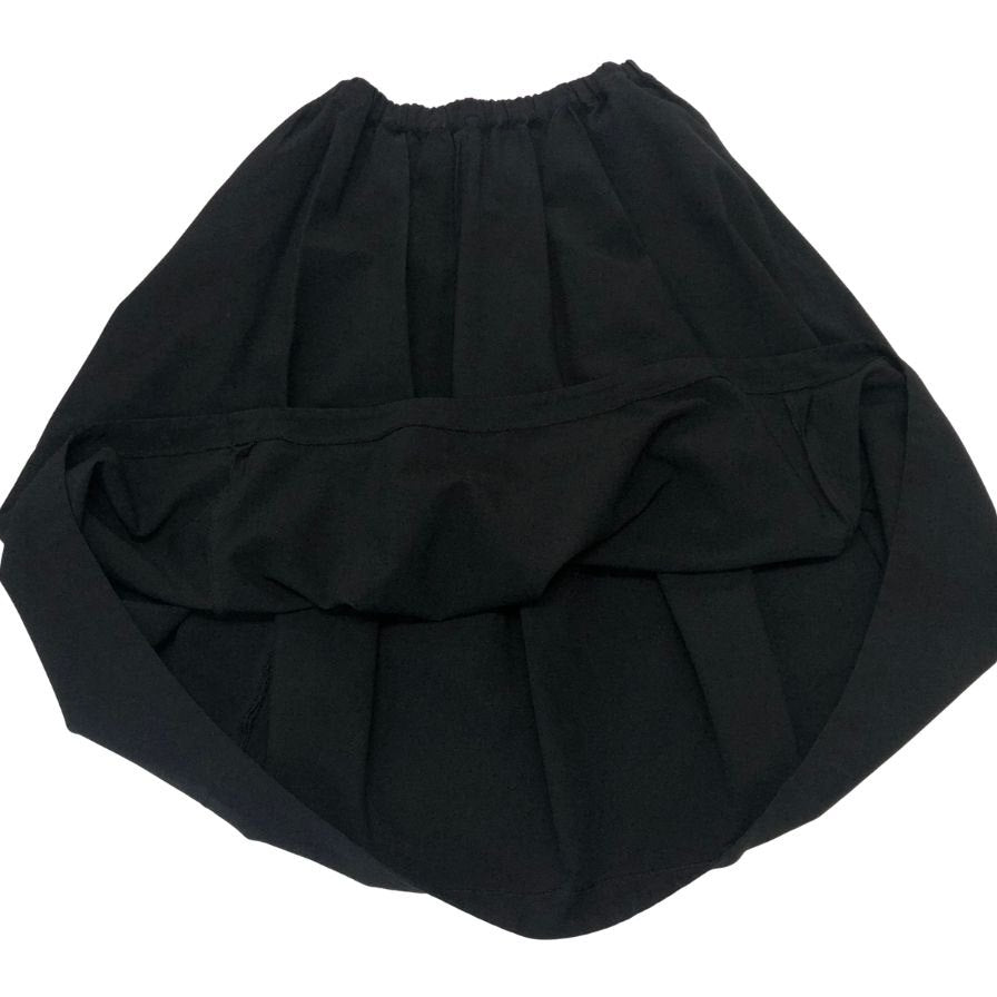 コムデギャルソン レディース フレアスカート ウエストゴム GP-S019 AD2018 日本製 サイズS ブラック COMME des GARCONS【AFB31】