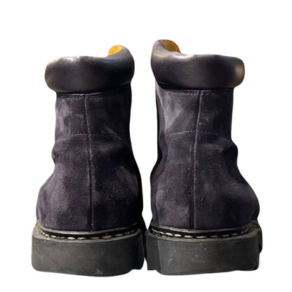 パラブーツ レースアップブーツ ベルジュラック スエード ネイビー サイズ7.5 メンズ Paraboot BERGERAC ブーツ 約25.5cm【LA】【中古】