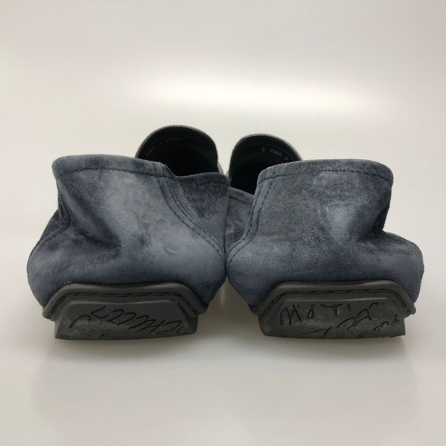 ベルルッティ ドライビングシューズ スエード カリグラフィ ネイビー メンズ サイズ9 Berluti 約27.0cm【AFC30】