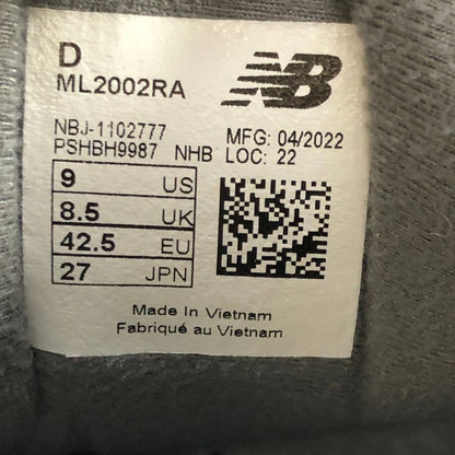 ニューバランス ローカットスニーカー スウェード メッシュ ML2002R0 グレー メンズ サイズ27cm New Balance 約27.0cm【AFC34】