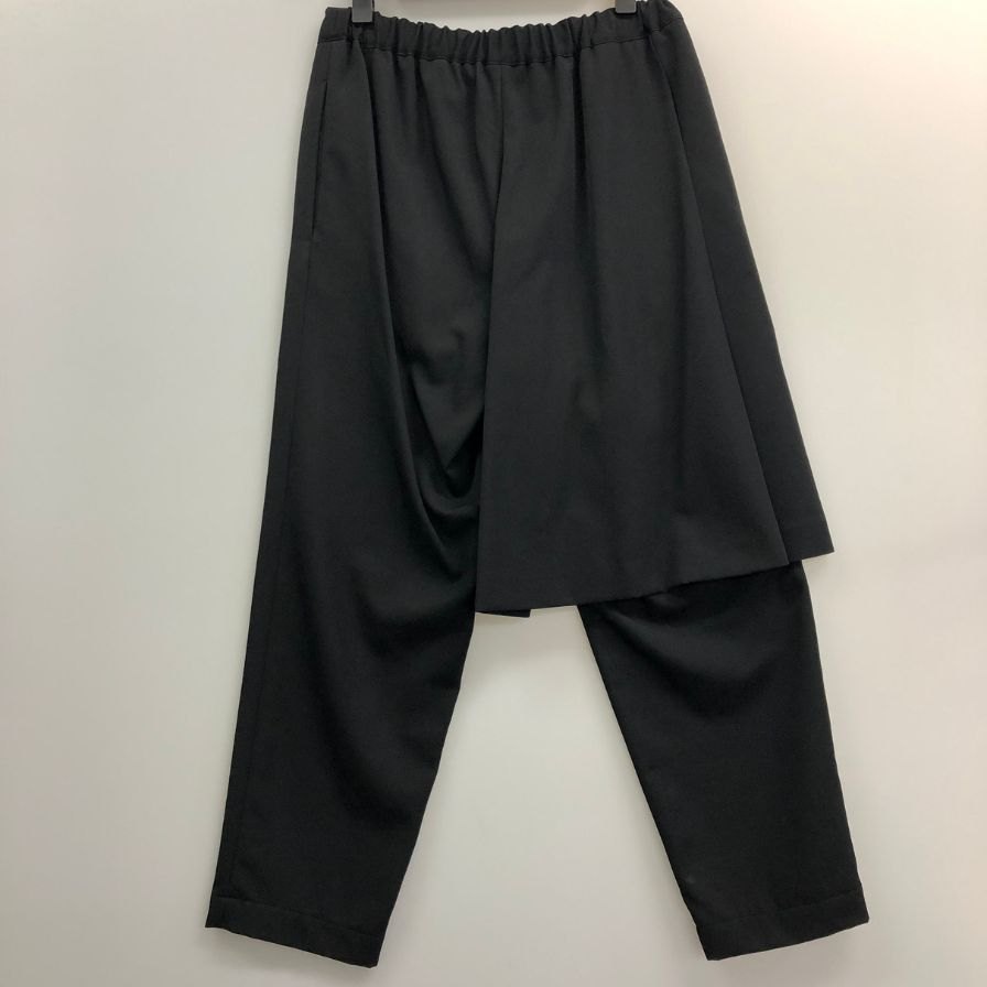 コムデギャルソン レディース レイヤード パンツ RG-P018 日本製 AD2020 サイズS ブラック COMME des GARONS 【AFB40】