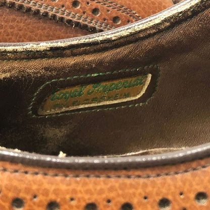 フローシャイム レザーシューズ ウイングチップ グレインレザー ブラウン メンズ サイズUS8.5C FLORSHEIM 約26.5cm【AFC6】