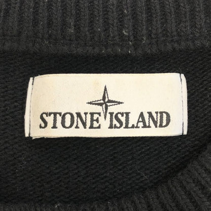 美品◆ストーンアイランド クルーネックニット ウール ブラック メンズ サイズM Stone Island 【AFB33】