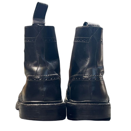 トリッカーズ カントリーブーツ S63419 ストウ  ブラック メンズ サイズUK9.5 Tricker’s ブーツ 約28.0cm【LA】【中古】