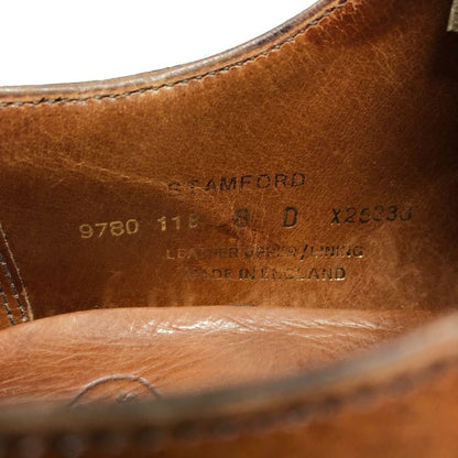 クロケット&ジョーンズ レザーシューズ スタンフォード アデレード ストレートチップ ブラウン メンズ サイズUK8D CROCKETT&JONES STAMFORD ビジネスシューズ 約26.5cm【LA】【中古】