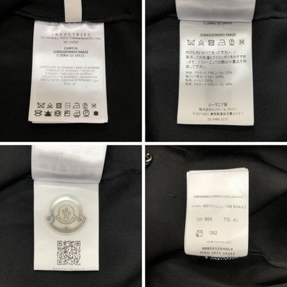 美品◆モンクレール 21AW プルオーバーパーカー CAMICIA アセテート×レーヨン レディース サイズ40 ブラック×ベージュ G20932F00003 MONCLER 【AFB50】