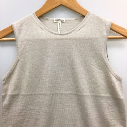 中古◆エルメス マルジェラ期 ノースリーブ トップス カシミヤ シルク レディース サイズSM グレー HERMES 【AFB15】