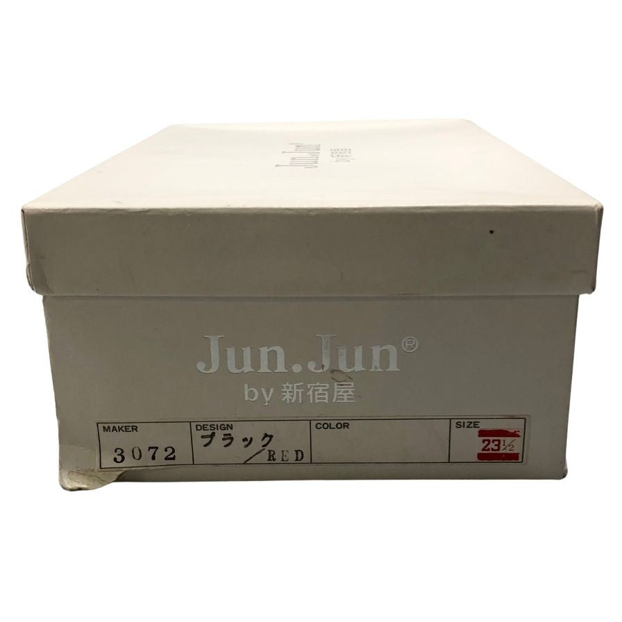 ジュンジュンバイ新宿屋 レザーパンプス レザー 3072 レッド×ブラック サイズ23.5cm レディース Jun.Jun by shinjukuya 約23.5cm【7-10】