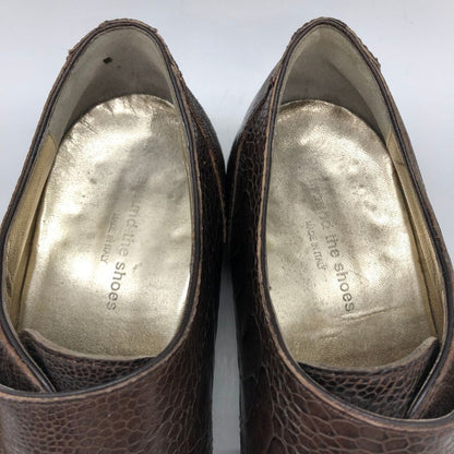 アラウンド ザ シューズ シングルモンク オーストリッチレッグ メンズ ブラウン サイズ40 around the shose 約25.0cm【PTM3】
