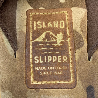 アイランドスリッパ サンダル シャワーサンダル シボレザー カモフラ 迷彩柄 ブラウン系 メンズ サイズ7 ISLAND SLIPPER PRO 約25.5cm【AFC41】