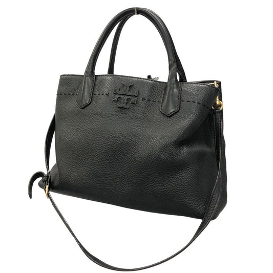 トリーバーチ ハンドバッグ ブラック シボレザー Tory Burch【AFE6】