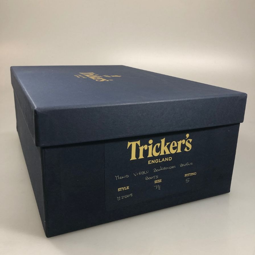 トリッカーズ ストウ カントリーブーツ ウイングチップ 947979 W5634 ネイビー UK7ハーフ-5 Tricker’ｓ ブーツ 約26.0cm【LA】【中古】