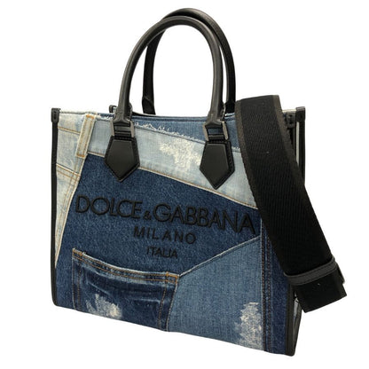 ドルチェ＆ガッバーナ トートバッグ デニムパッチワーク DOLCE&GABBANA【AFE4】