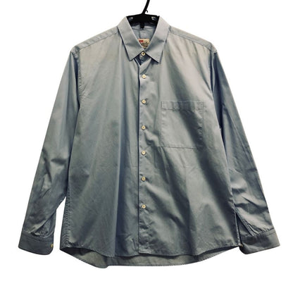 極美品◆トラディショナル ウェザーウェア 長袖シャツ サックスブルー メンズ サイズM Traditional Weatherwear 【AFF20】