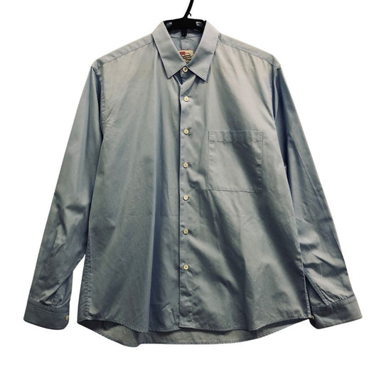 極美品◆トラディショナル ウェザーウェア 長袖シャツ サックスブルー メンズ サイズM Traditional Weatherwear 【AFF20】