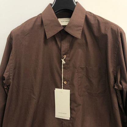 極美品◆マーカウェア ドレスシャツ  A26B02SH01C ブラウン メンズ サイズ2 MARKAWARE 【AFB15】