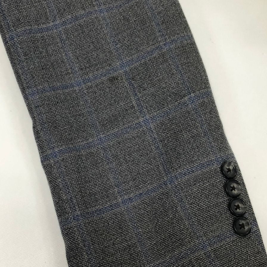 美品◆ブルックス ブラザーズ テーラードジャケット シングル グレー チェック柄 MILANO サイズ44 メンズ Brooks Brothers 【AFA16】
