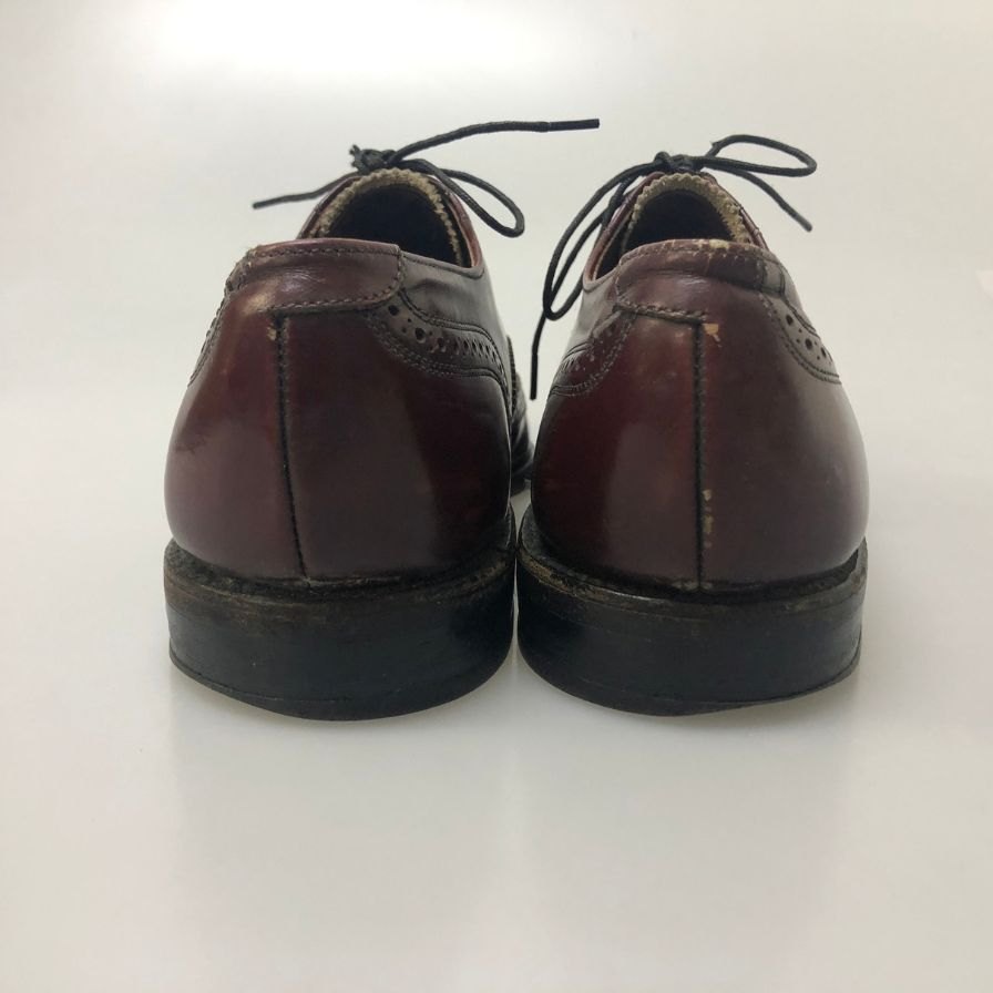 アレンエドモンズ レザーシューズ 内羽根 フルブローグ ガラスレザー ボルドー メンズ サイズ9.5 メンズ Allen Edmonds Chester 約27.5cm【AFC46】