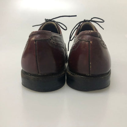 アレンエドモンズ レザーシューズ 内羽根 フルブローグ ガラスレザー ボルドー メンズ サイズ9.5 メンズ Allen Edmonds Chester 約27.5cm【AFC46】