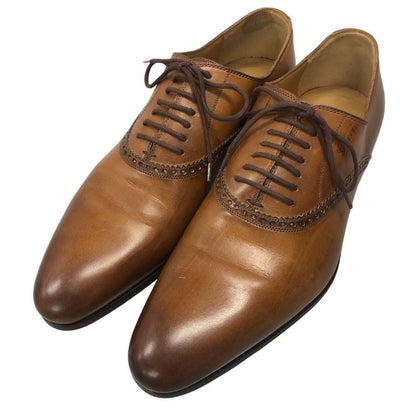 グッチ レザーシューズ 269646 カーフ 内羽根 プレーントゥ ブラウン サイズ4.5 GUCCI 約23.5cm【AFD5】