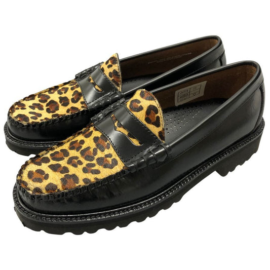 ジーエイチバス ローファー ウィージャンズ ラーソン エキゾチック レオパード サイズ8 メンズ ブラック G.H.Bass&Co. WEEJUNS LARSON 約26.0cm【AFD5】