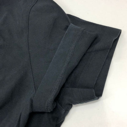 美品◆プラダ Tシャツ 胸元ワンポイント ロゴ 刺繍 メンズ サイズM ブラック PRADA 【AFB11】