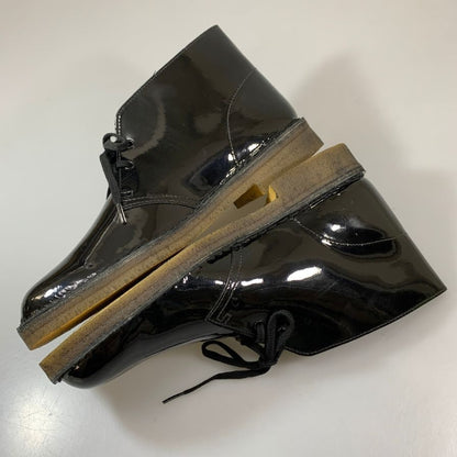 クラークス チャッカブーツ パテントレザー ブラック サイズ8 メンズ Clarks 約26.0cm【AFC40】