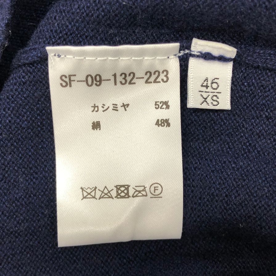 美品◆セッテフィーリカシミア クルーネック SF-09132-223 メンズ サイズ 46 ネイビーSettefili Cashmere 【AFB13】