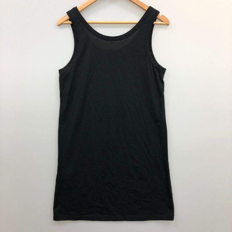 美品◆オットダム ワンピース ノースリーブ コットン イタリア製 ブラック レディース サイズ36 ottod ame 【AFB34】