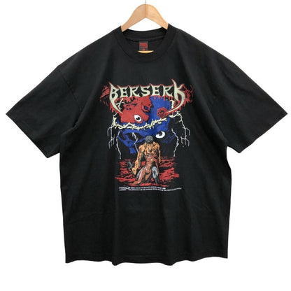 極美品◆ベルセルク エーテル スタジオ Tシャツ 半袖 プリント マンガ イラスト デザイン ブラック メンズ サイズXL BERSERK ETHEREAL STUDIOS 【AFB28】