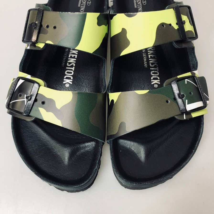 ヴァレンティノ ガラヴァーニ×ビルケンシュトック サンダル アリゾナ 迷彩柄 メンズ サイズ41 VALENTINO GARAVANI×BIRKENSTOCK 約26.5cm【AFC34】