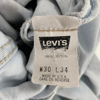 リーバイス デニムパンツ 501 90年代 USA製 ボタン裏501 インディゴ メンズ サイズ W30 L34 LEVI’S 【AFB34】