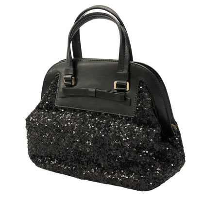 ケイトスペード ハンドバッグ スパンコール レザー 装飾 トート ブラック レディース Kate spade【AFE1】