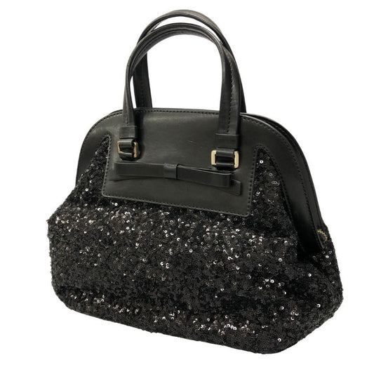 ケイトスペード ハンドバッグ スパンコール レザー 装飾 トート ブラック レディース Kate spade【AFE1】