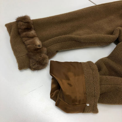 チュマンドール コート ミンクファー 切替 レディース ベージュ系 M CHUMANDOR【AFG1】