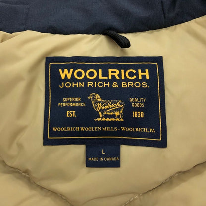 中古◆ウールリッチ ダウンジャケット アークティックパーカー コヨーテファー ネイビー サイズL WOOLRICH 【AFA11】