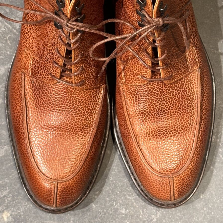 パラブーツ レザーブーツ セリニャン  Uチップ グレインレザー  ブラウン サイズUK6 メンズ PARABOOT ブーツ 約24.5cm【LA】【中古】